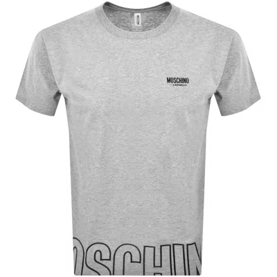 Moschino Logo T Shirt Grey In Gray