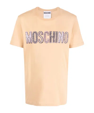 MOSCHINO LOGO-PATCH COTTON T-SHIRT
