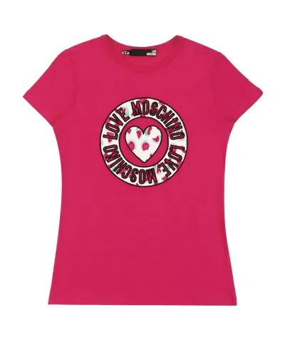 Moschino Logo T-shirt In Pink