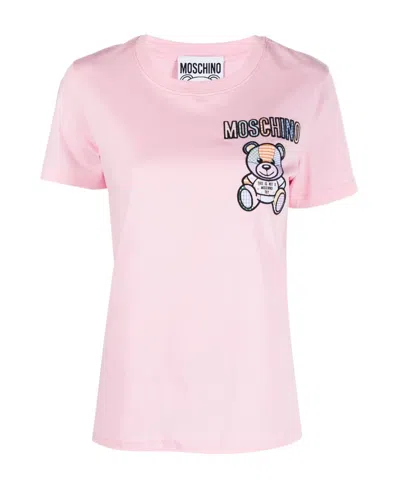 Moschino Logo T-shirt In Pink