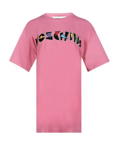 Moschino Logo T-shirt In Pink