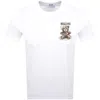 Moschino Teddy Logo Print Crewneck T-shirt In White
