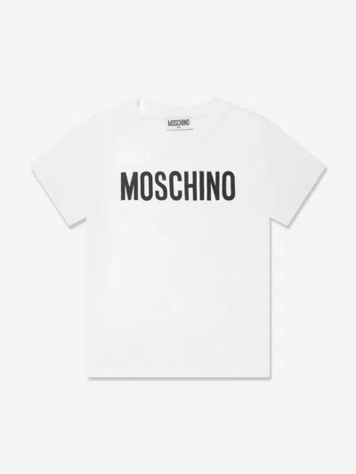 Moschino Kids' White T-shirt For Babies With Logo