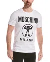Moschino Cotton T-shirt With Double Question Mark Logo In White