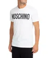 Moschino Cotton T-shirt With Logo Print In White