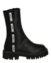 Moschino Woman Ankle Boots Black Size 8 Textile Fibers In Black
