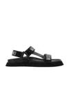 Moschino Platform Sandals Logo Tape In Black