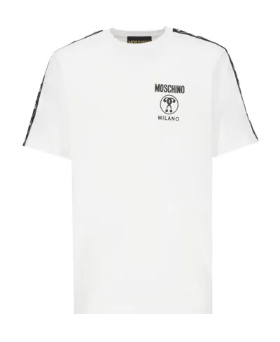 Moschino Logo-tape Short-sleeve T-shirt In White