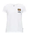 Moschino Logo Teddy Bear Printed Crewneck T-shirt In White