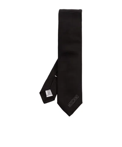Moschino Logo Tie In Black
