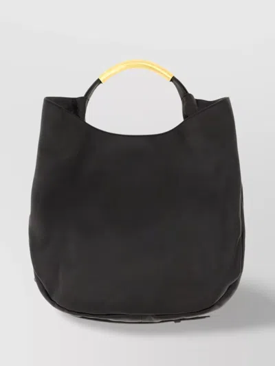 Moschino Logo Top Handle Structured Mini Bag In Black