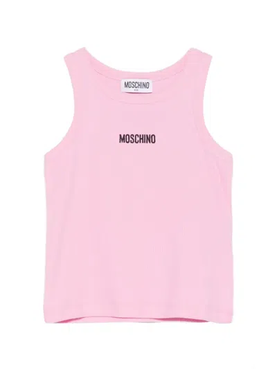 Moschino Babies' Logo Top In Pink