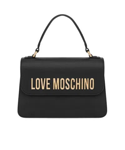 Moschino Logo Tote Bag In Black