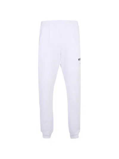 Moschino Logo Track Pants In White