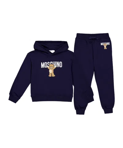 Moschino Logo Tracksuit In Black