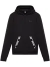 Moschino Logo Detailed Drawstring Hoodie In 黑色