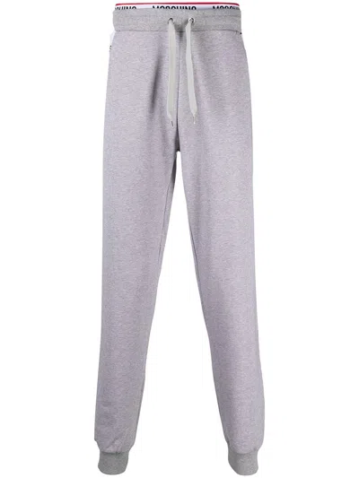 Moschino Logo Trim Track Pants In Purple