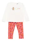 Moschino Logo Trouser Sets In Multi