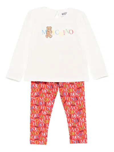 Moschino Babies' Logo Trouser Sets In Multi