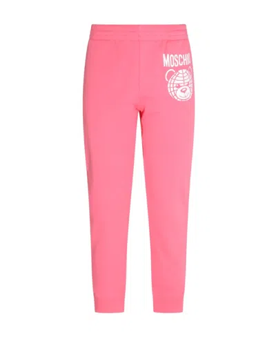 Moschino Logo Trousers In Pink
