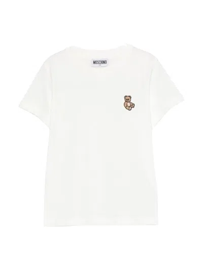 Moschino Logo T-shirt For Mini Trendsetters In White