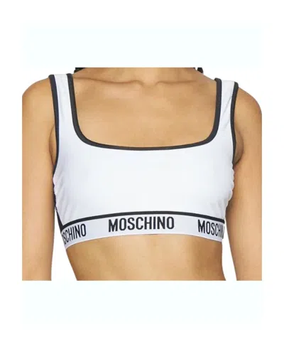 Moschino Logo Vest In Nude