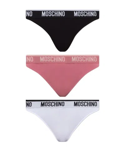 Moschino Logo Waist Thong Set In Multi
