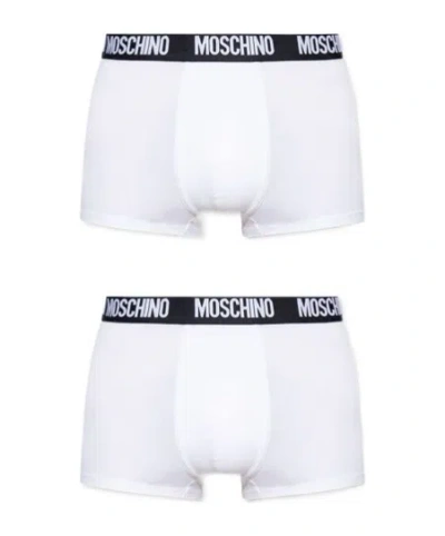 Moschino Logo-waistband 2-pack Boxers In White