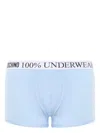 Moschino Logo-waistband Boxers In Blue