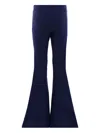 Moschino Logo-waistband Flared Trousers In Black