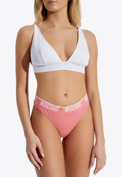 Moschino Logo Waistband Thongs - Set Of 2