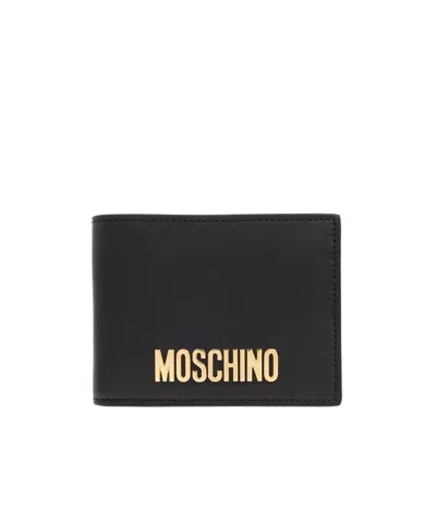 Moschino Logo Wallet In Black