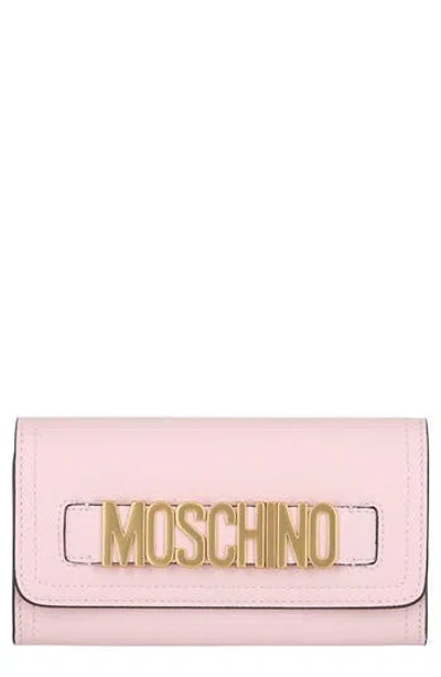 Moschino Logo Wallet In Pink