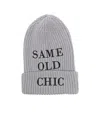 Moschino Logo-patch Beanie In Gray