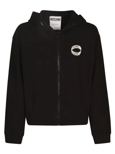 MOSCHINO LOGO ZIP HOODIE