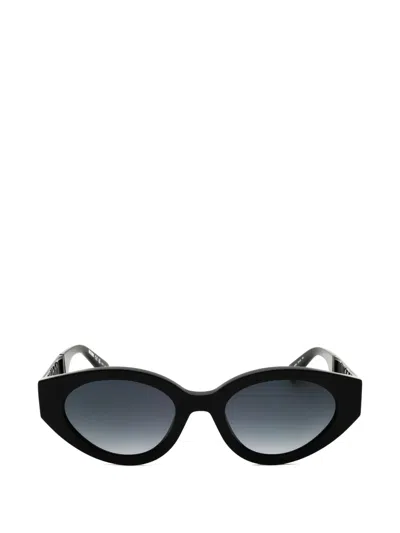 Moschino Logo-arm Geometric-frame Sunglasses In Multi