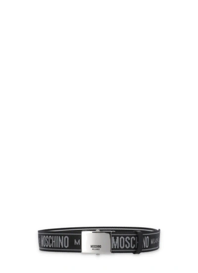 Moschino Logoed Belt In Black