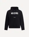 Moschino Cotton Hoodie With Drawstrings And Kangaroo Pocket In Black