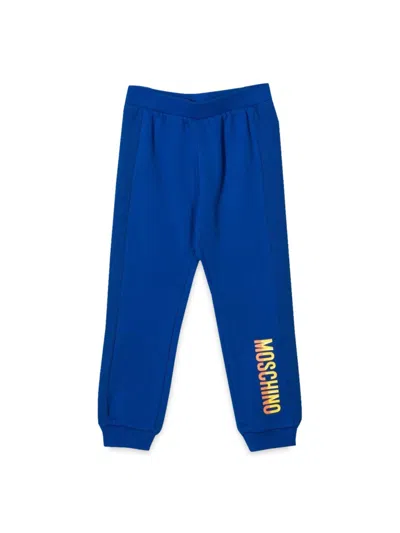 Moschino Kids' Logoed Pants In Blue