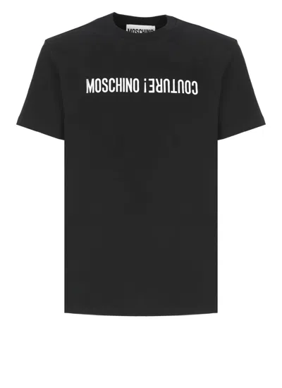 Moschino Logoed T-shirt In Black