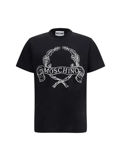 Moschino Logoed T-shirt In Fantasia Nero