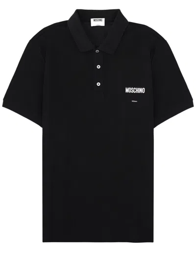 Moschino Logo-embroidered Polo Shirt In Animal Print