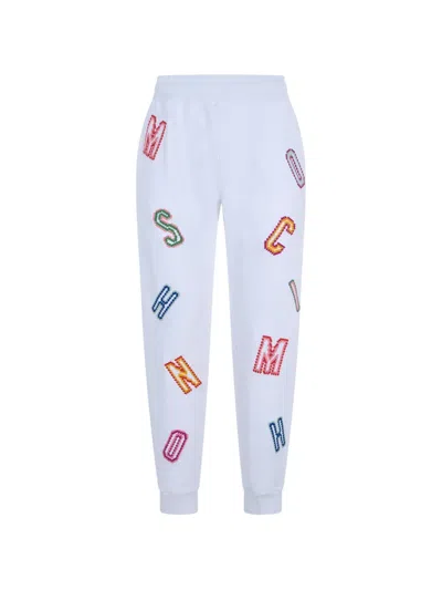 Moschino Logo-embroidered Track Pants In Blue
