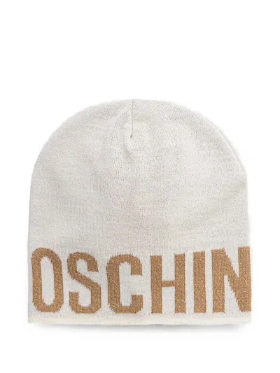Moschino Logo-knit Beanie Hat In Black