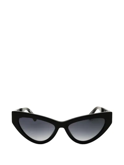 Moschino Logo-lettering Cat-eye Sunglasses In Black