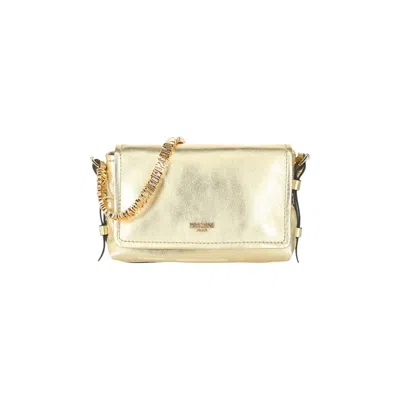 Pre-owned Moschino Logo-lettering Metallic Crossbody Bag 'gold' | Women's Size Onesize