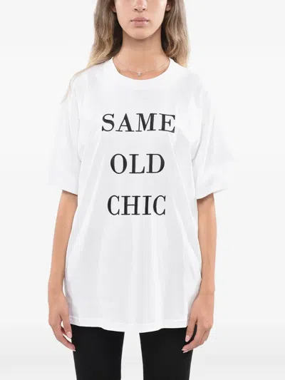 Moschino Logo-lettering T-shirt In White