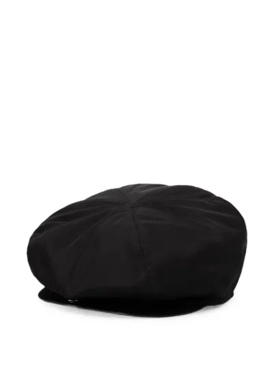 Moschino Logo-patch Beret In Neutral