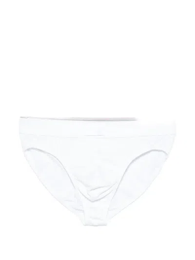 Moschino Logo-patch Briefs In White
