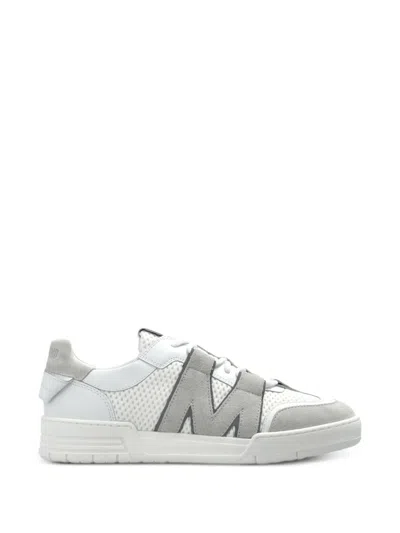 Moschino Logo-patch Panelled Sneakers In White